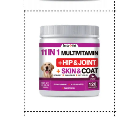Bottle of 120 health supplement capsules with label showing seven style options