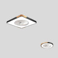Nordic style ceiling fan with integrated light and solid wood blades in rectangular, round, or square shapes.