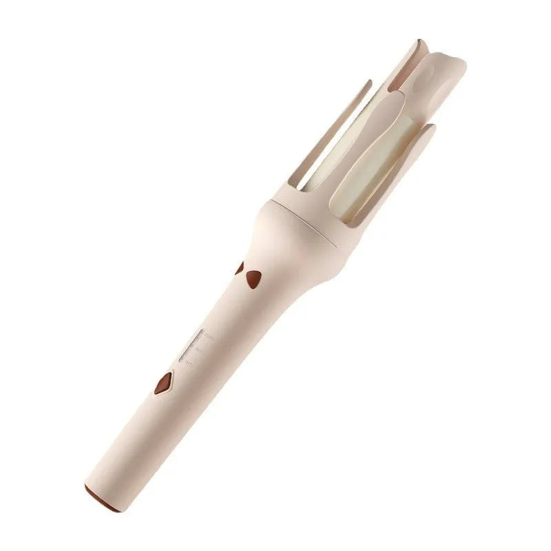 Automatic hair curler with 32mm barrel in white purple colour with wired power cord
