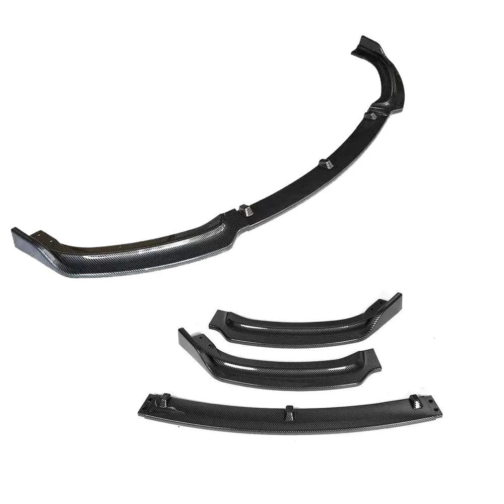 Bright black BMW 3 Series front bumper lip with 96cm length polypropylene construction
