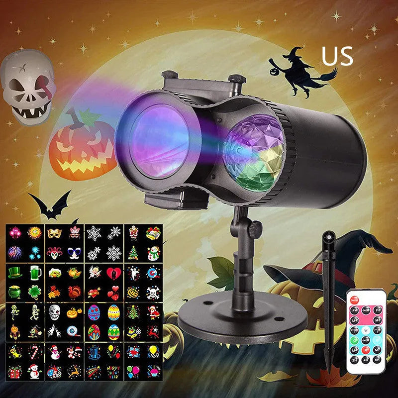 Outdoor waterproof double tube animated water pattern LED light with pattern cards