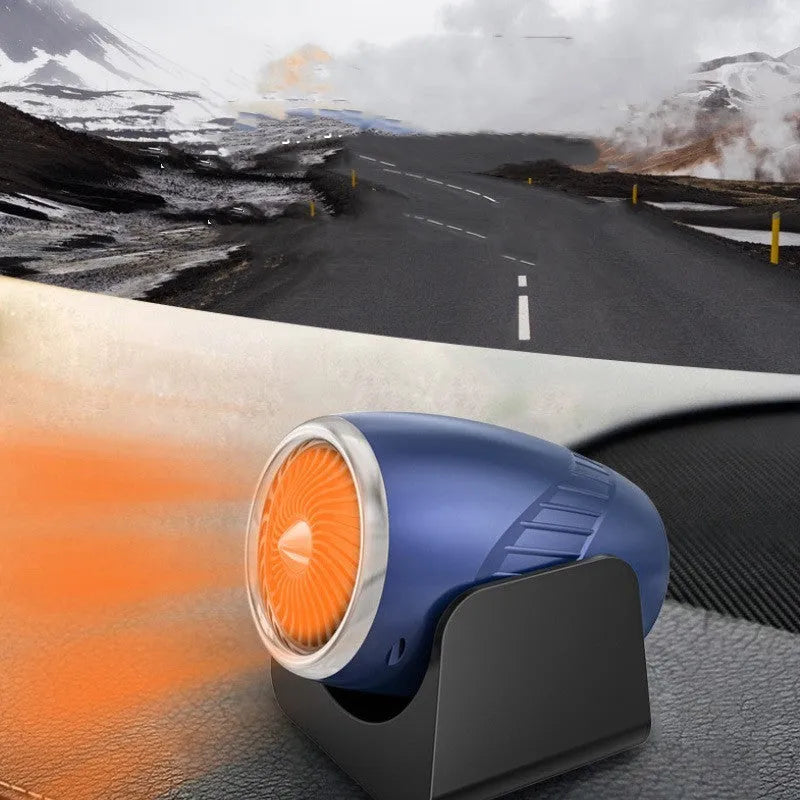 12v car heating fan with cigarette lighter plug for vehicle frost removal and interior warming