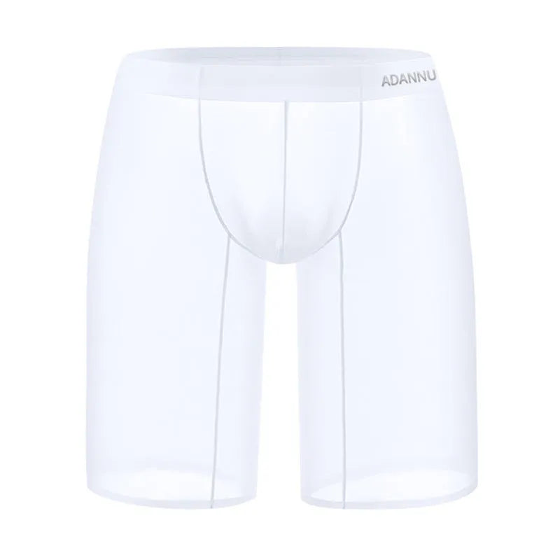 Men's mesh home shorts in nylon knit fabric with seamless construction