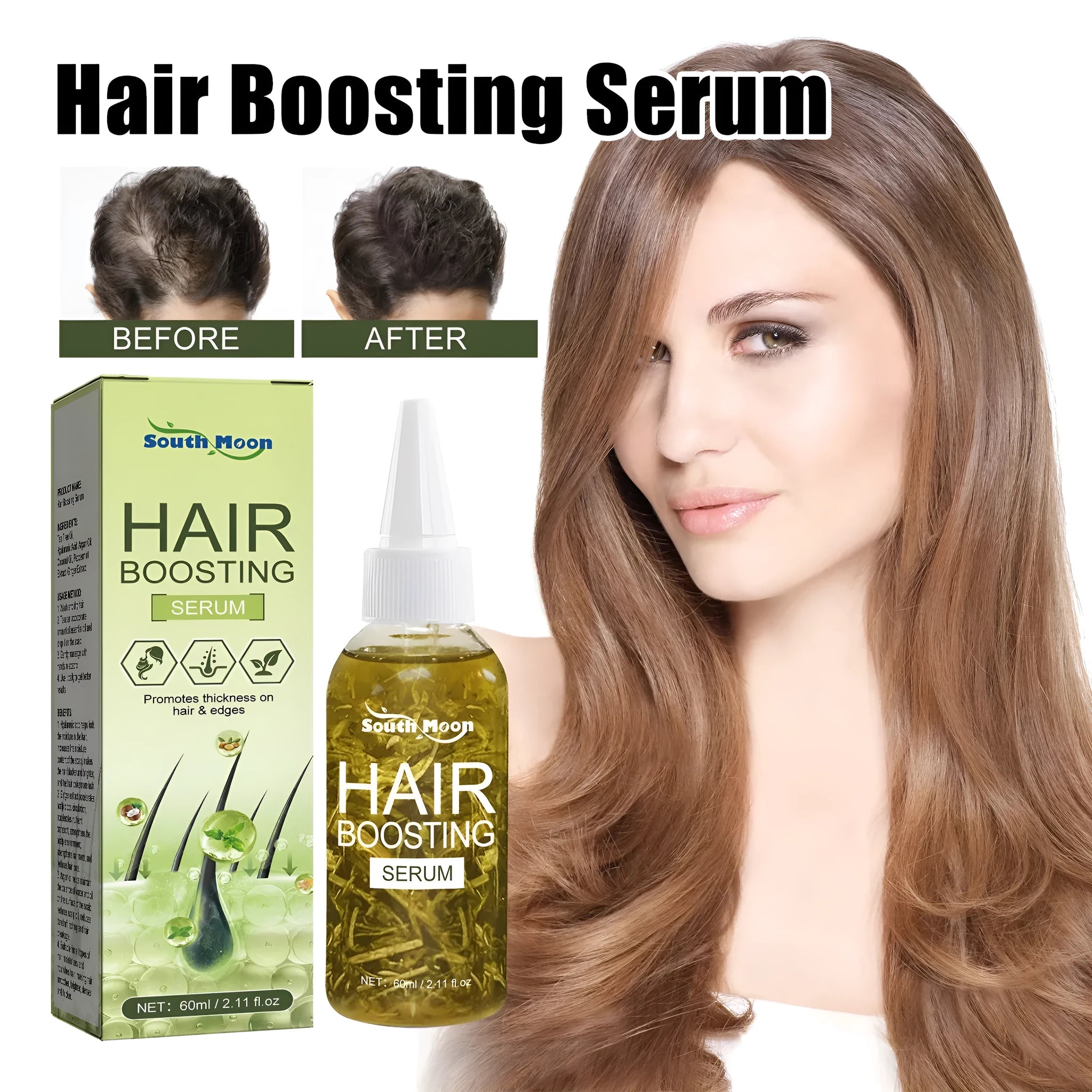 60ml bottle of anti-fall repair hair care essential oil for dry, brittle hair
