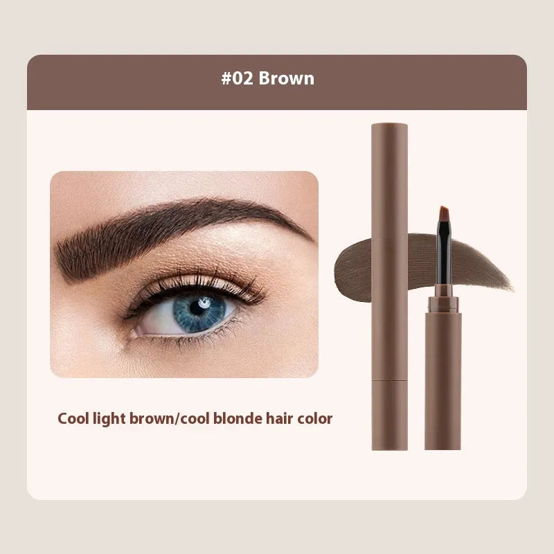 Double-headed eyebrow cream pencil in natural colour shades for universal skin type brow shaping