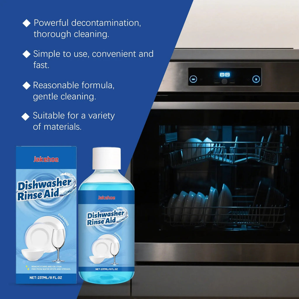 237mL dishwasher detergent aid bottle measuring 5.8cm by 12.8cm for stain removal