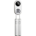 White metal wall-mounted electric sterilisation and drying rack for cutlery storage