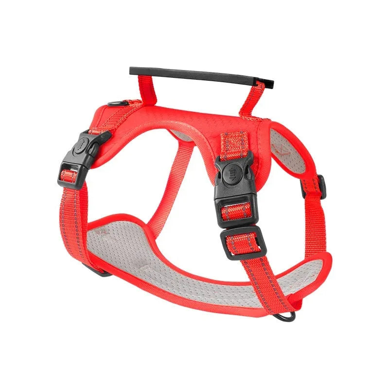 Adjustable dog chest harness and leash set in multiple colours and sizes
