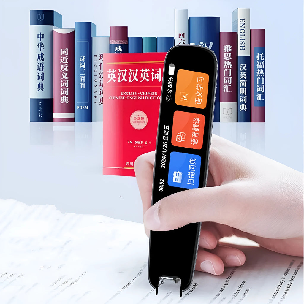 Universal offline scan translation dictionary pen in dark gray and white ABS plastic for English study