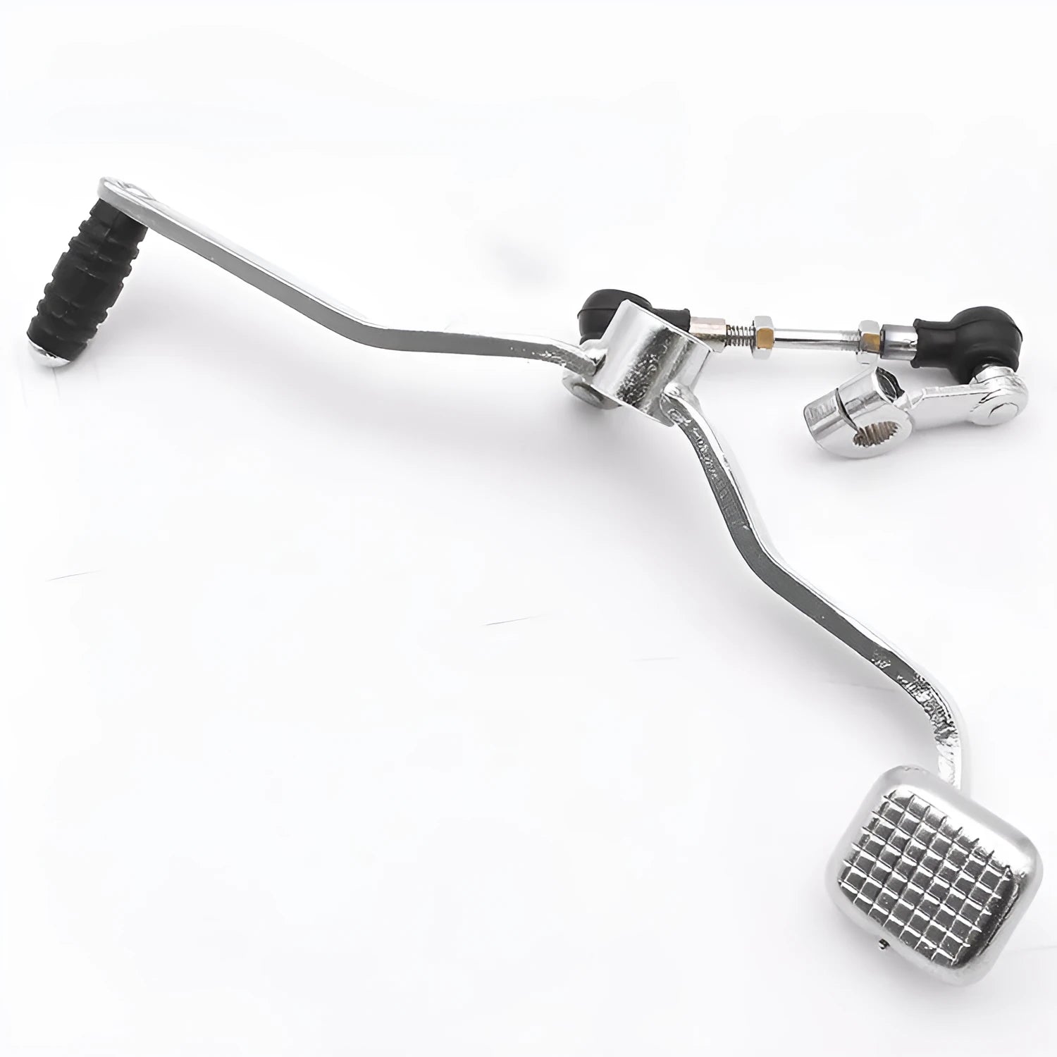 Metal motorcycle gear lever for GS125, 300mm long with coarse and fine teeth.