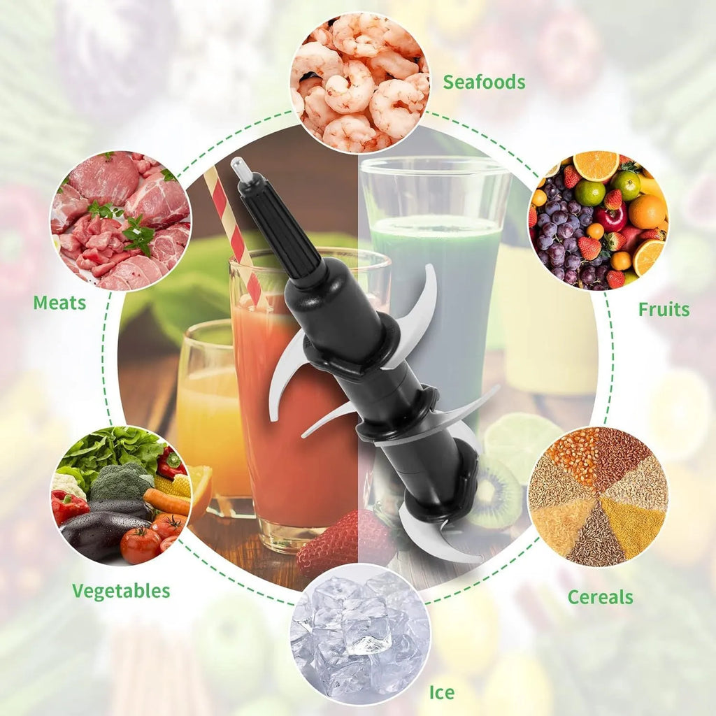 304 stainless steel replacement juicer knife seat with six-stack blades measuring 10 by 21 centimetres