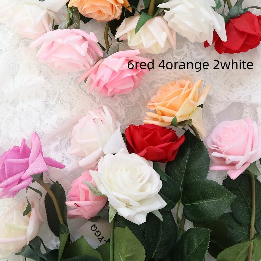 Silk artificial flower bouquet in multiple colours for wedding decoration and photography props
