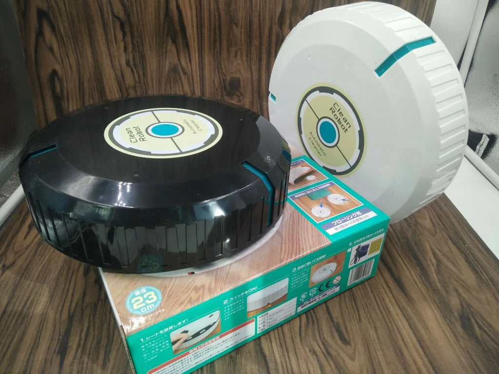 Black or pure white ABS robot vacuum cleaner for automatic household floor sweeping