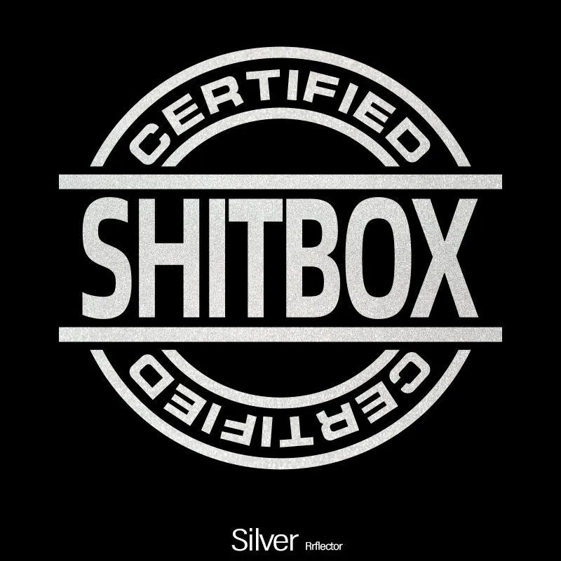 13x12cm vinyl car body sticker shown in selected colour on a vehicle panel.
