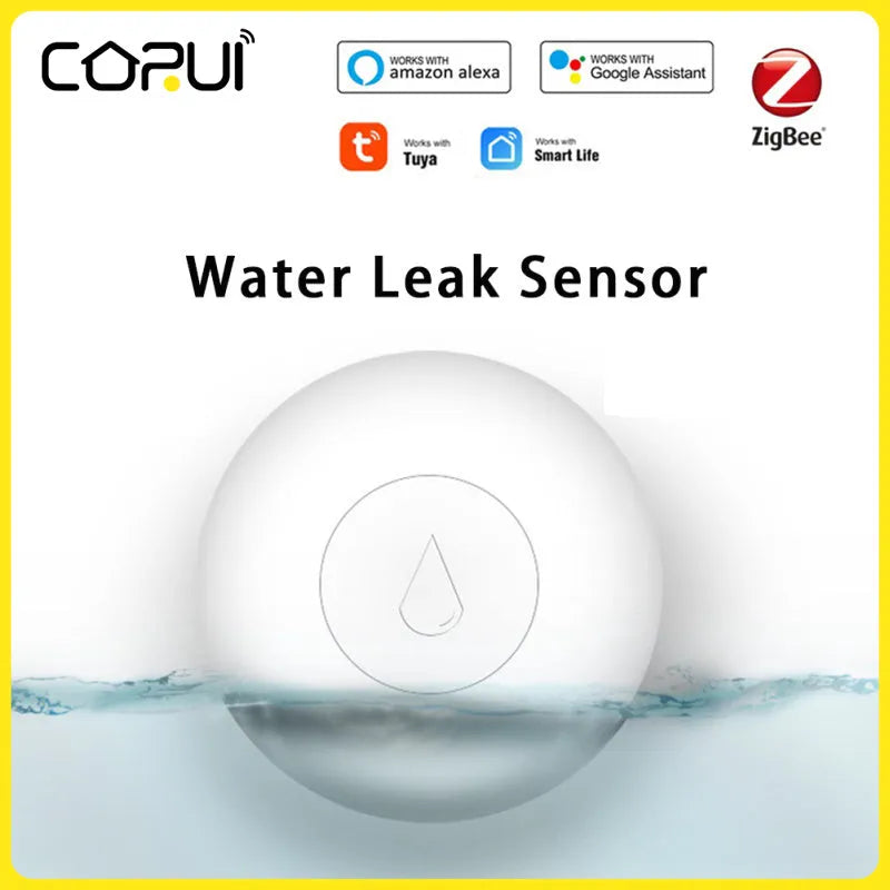 Zigbee wireless water sensor with CR2032 battery and FCCID/CE authentication for flood detection