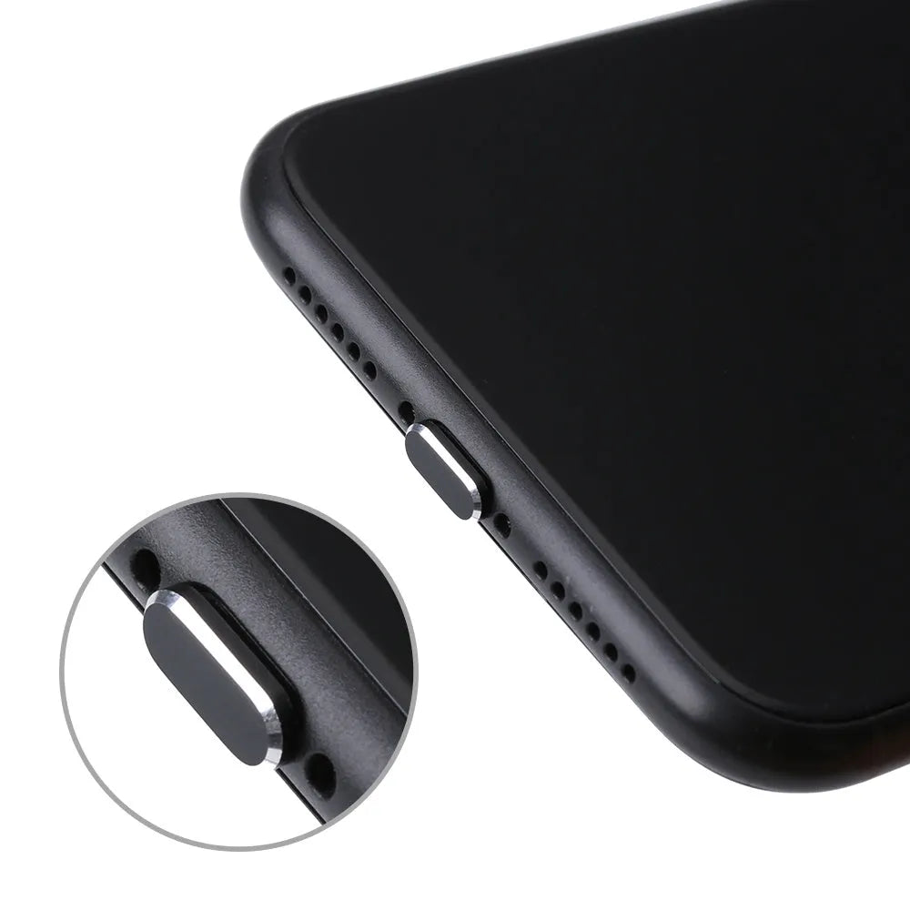 Aluminium alloy mobile phone charging port dust plug for iPhone in multiple colour options