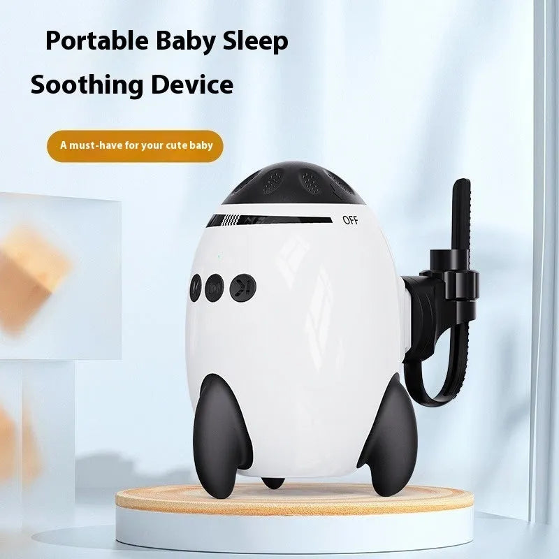 White ABS plastic baby stroller shaking device with Bluetooth for white noise