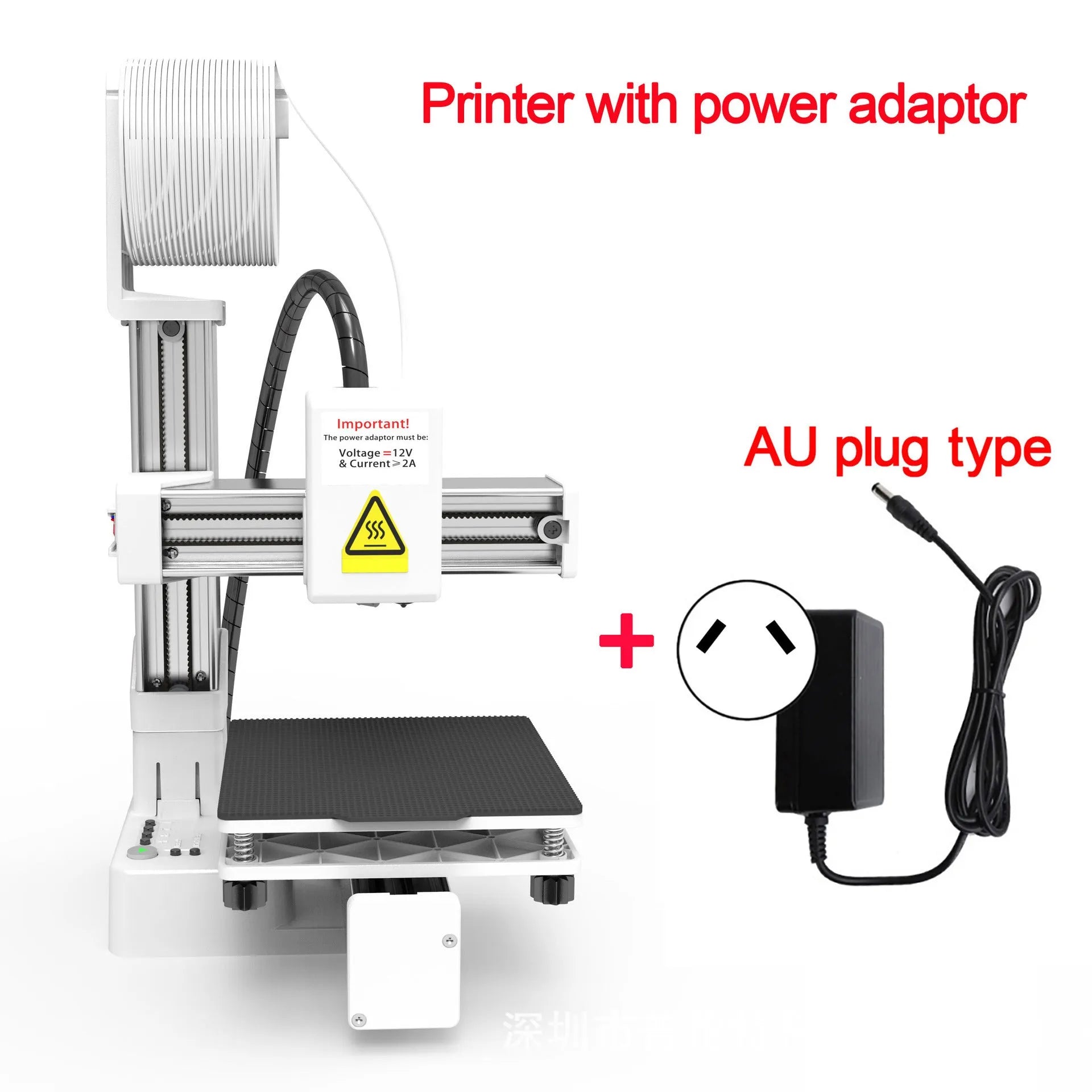 White EasyThreed K10 3D printer with 175mm print volume for TPU and PLA filaments