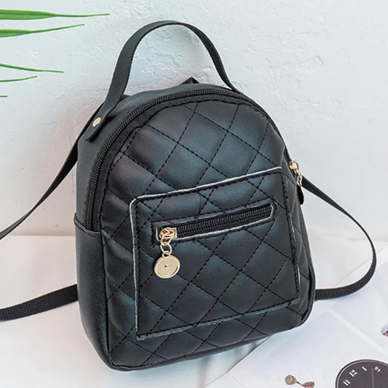 Girls' embroidered hard shell backpack in Korean style with square shape and sandwich pocket