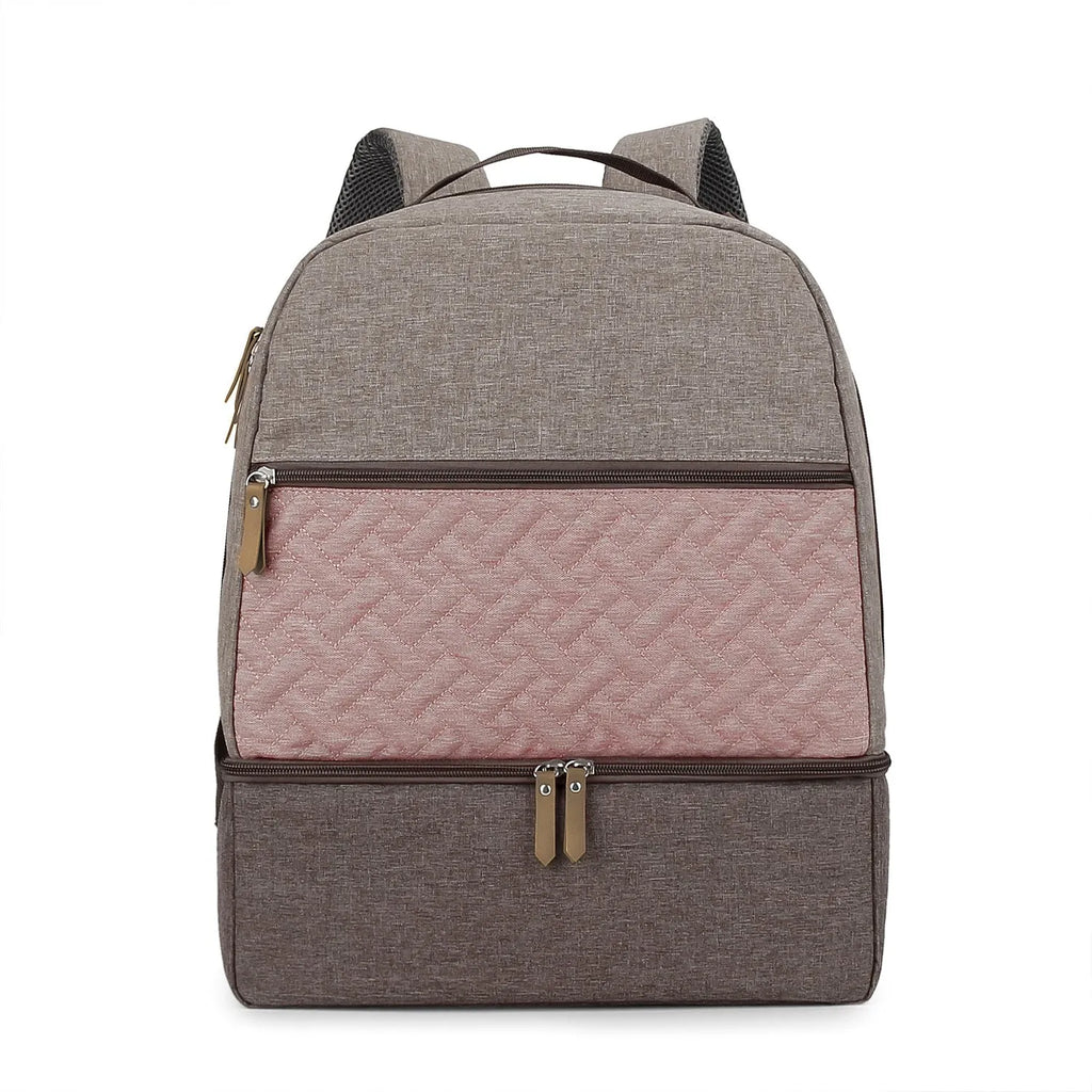 Insulated mother and child travel backpack in Oxford cloth with curved shoulder straps