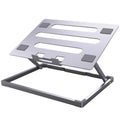 Aluminium alloy folding laptop cooling stand showing 270x210mm dimensions