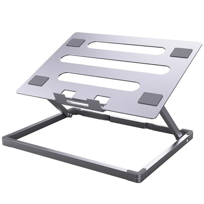 Aluminium alloy folding laptop cooling stand showing 270x210mm dimensions