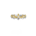 Princess Knight adjustable couple ring in silver with electroplated finish