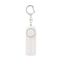 Compact pink personal safety alarm with keychain attachment showing dimensions 86x30x20mm