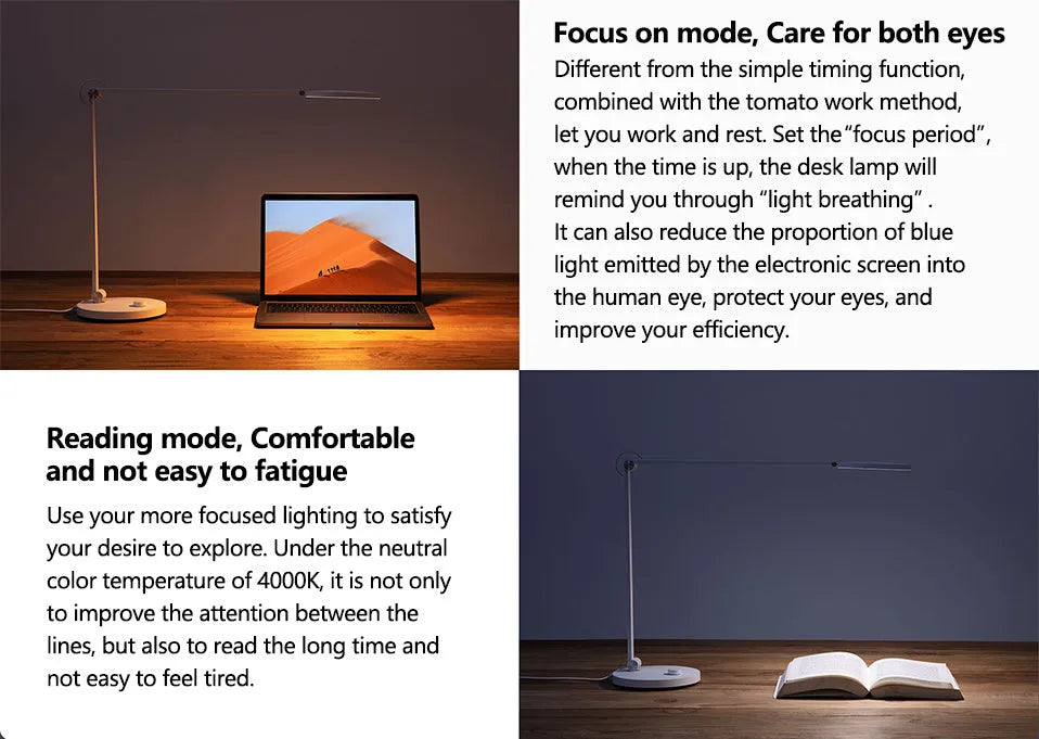 ProLED intelligent eye protection folding desk lamp with adjustable colour temperature and smart connectivity