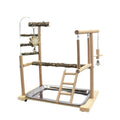 Pepper wood parrot stand with tiger skin peony bird toy and sub-stand pole