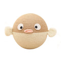 15cm cubic puffer leakage food feeder pet toy made from sisal hemp strips