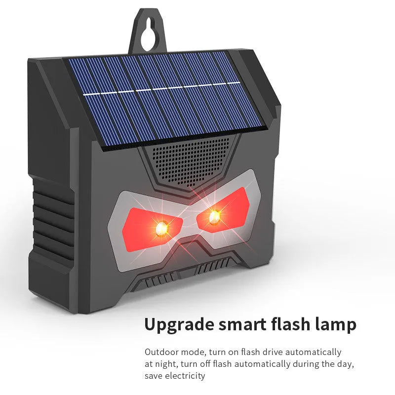 059 black animal-shaped solar ultrasonic repeller for outdoor pest control
