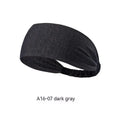 Women's quick-drying antiperspirant yoga hair band in polyester fibre, striped and solid colour options