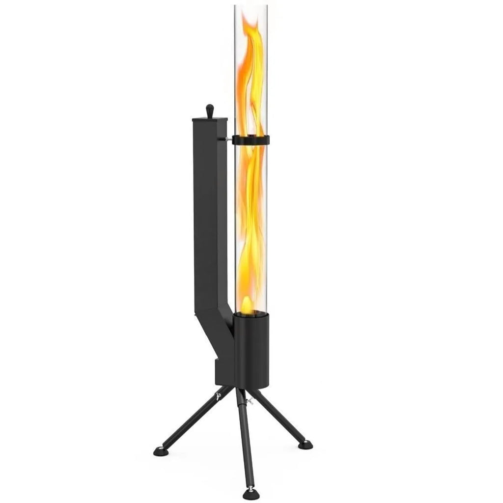 Vertical iron wood burning rocket furnace courtyard heating stove