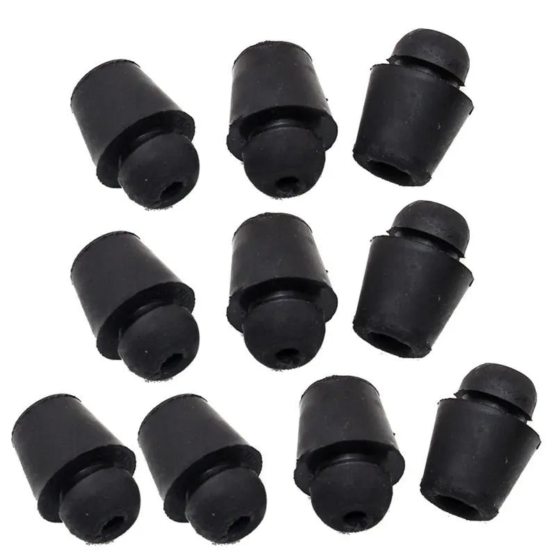 10 black rubber automobile buckle clips for machine cover and trunk shock absorption applications
