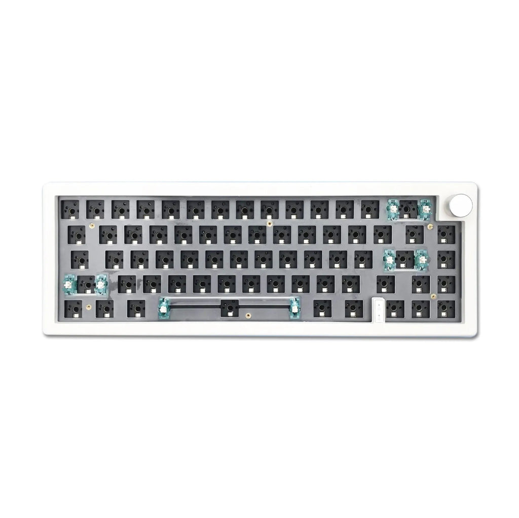 DIY hot-swappable mechanical keyboard kit with RGB backlight and control knob