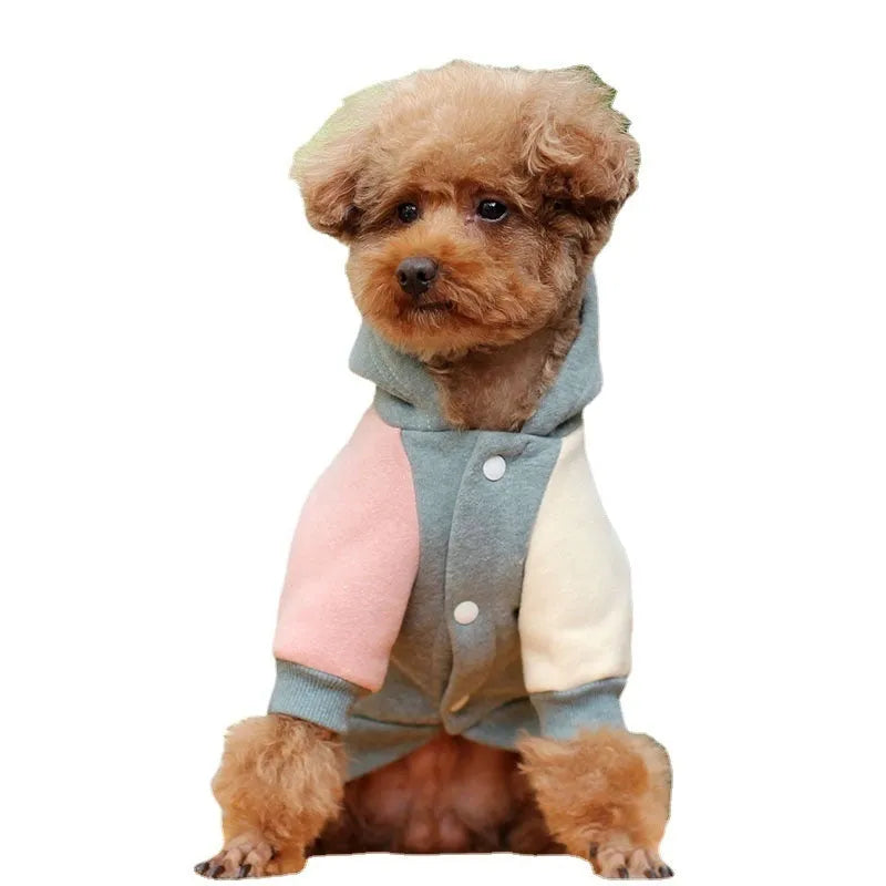 A brown cotton sweatshirt for a dog, showing a casual fit and soft fabric.