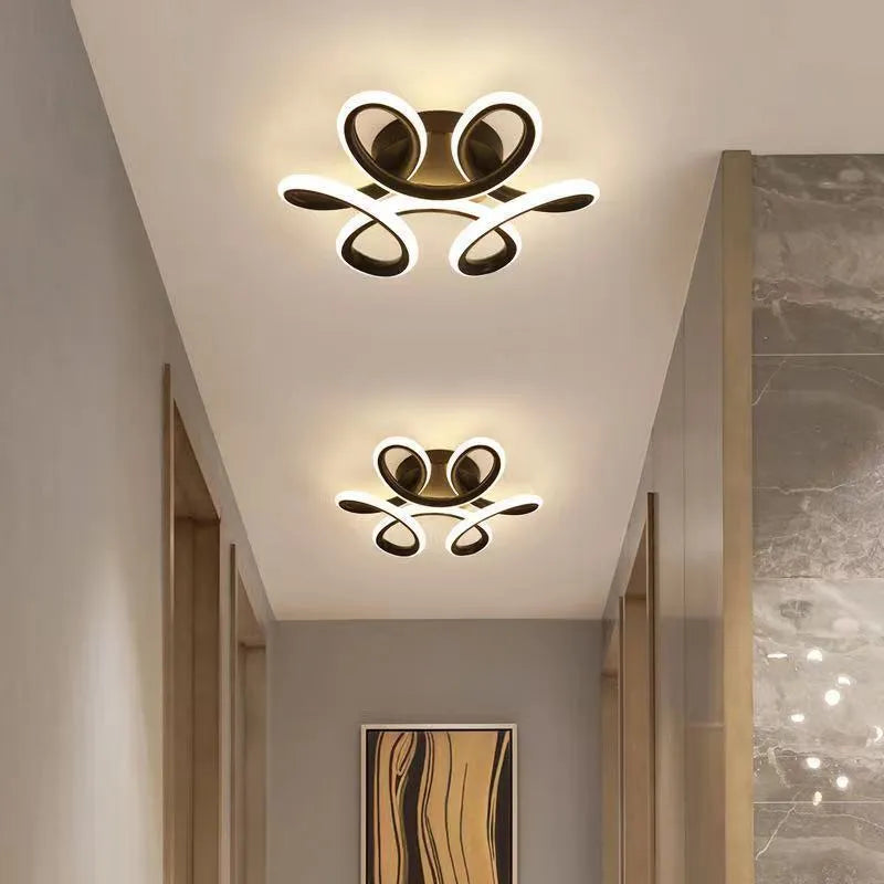 Modern LED corridor ceiling light with a creative silicone shade in a butterfly shape