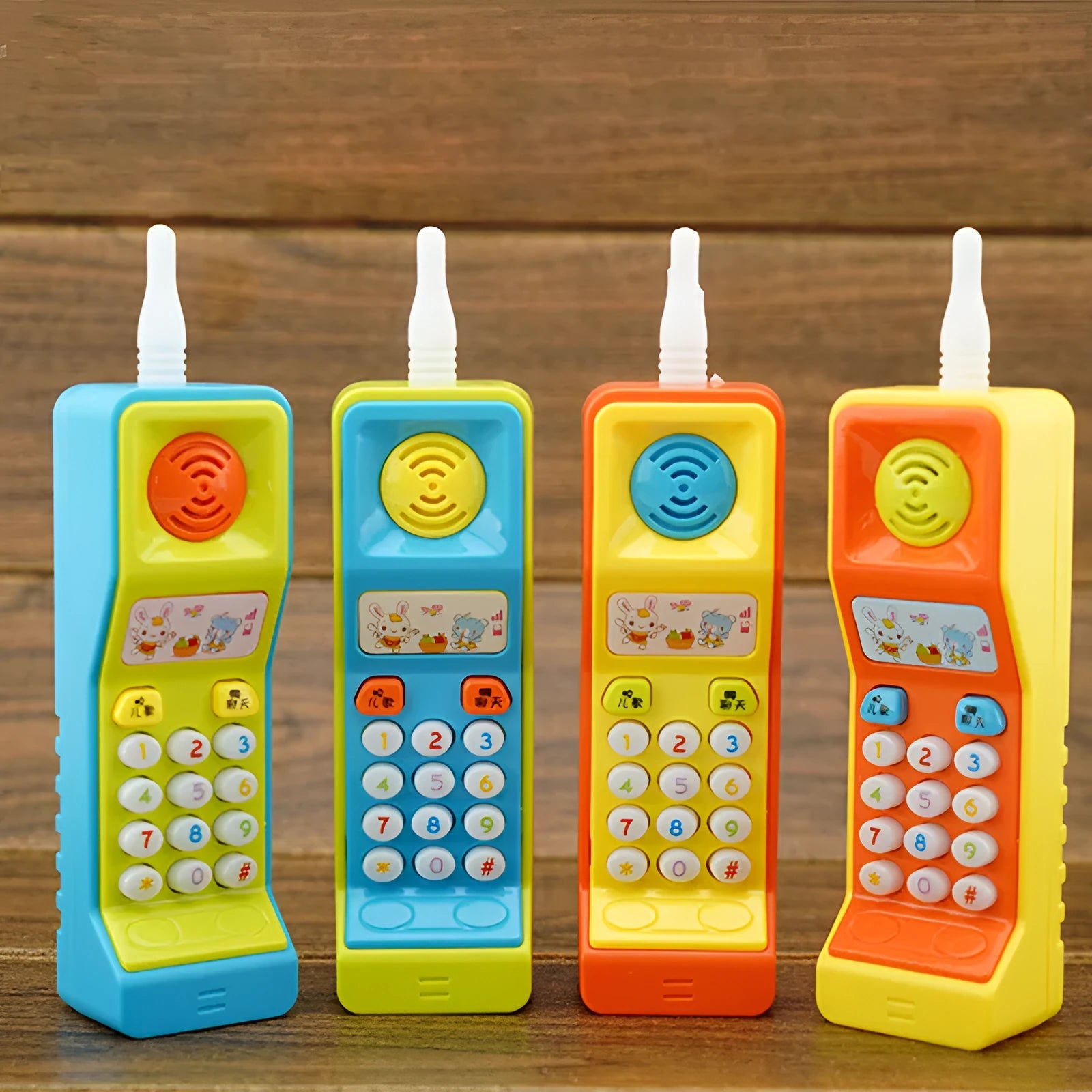 Children's educational toy with sound and light functions featuring cartoon animal design for 3 year olds