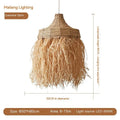 Southeast Asian style 50cm diameter chandelier made from woven wild vetch and willow