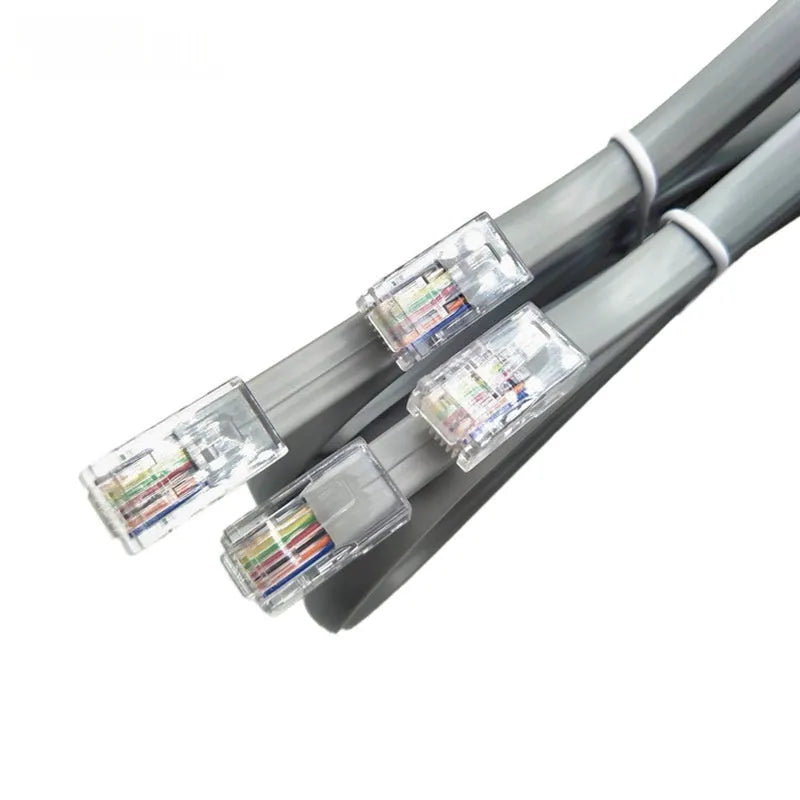 Silver grey CAT6 Ethernet cable with RJ-45 connectors measuring 2 metres in length