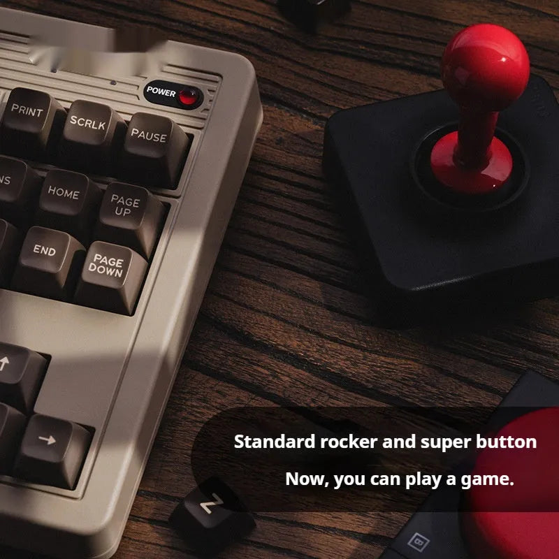 Retro87 C64 wireless mechanical keyboard with Bluetooth and analogue rocker control
