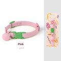 Small dog wearing high elasticity polyester pet collar in yellow colour