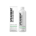100ml bottle of spearmint oil pulling mouthwash rinse with peppermint and clove oil.