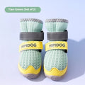 Cartoon style dog shoes in Bondi Blue and Dean Green colours for summer breathable anti-scald protection