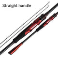 Carbon ultralight fishing rod shown with straight handle and pikestaff style options for light lure casting.