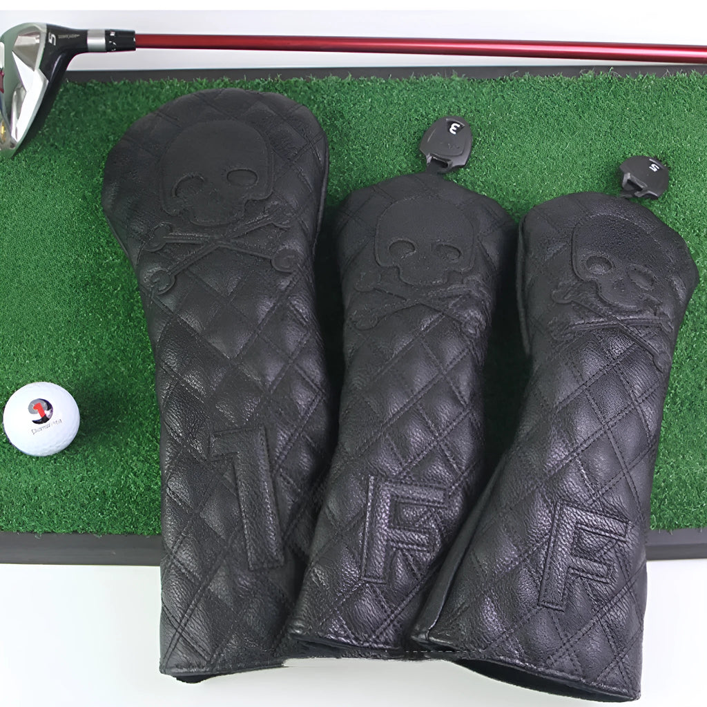 Black and white waterproof protective cover for golf club wooden pole