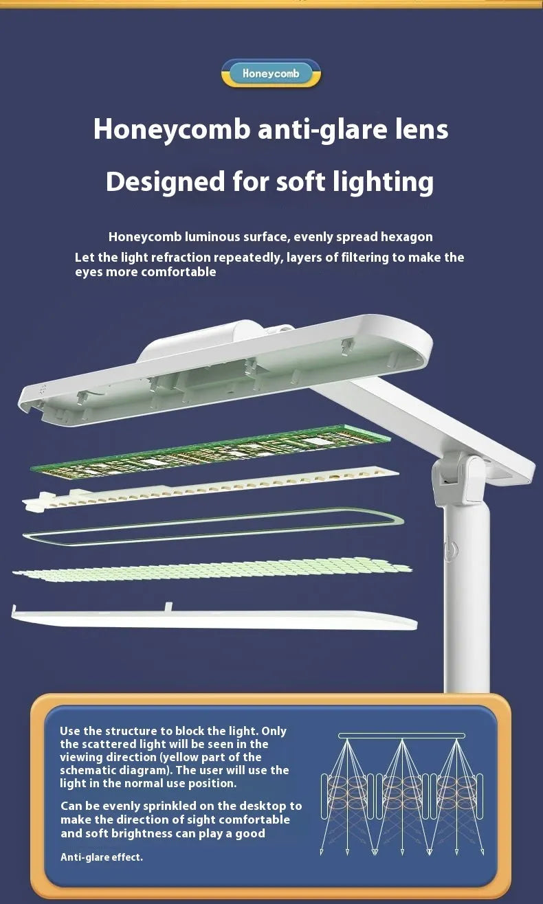Adjustable table lamp for reading with three colour temperature settings and dual-power functionality