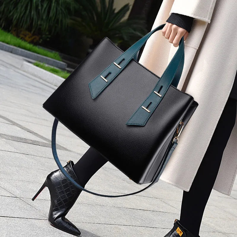 Simple PU shoulder messenger handbag for women in black, khaki, wine red, brown, or beige colour options.