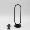 Black and white USB LED wall light with ring design, acrylic and iron body, dimmable three-colour plug for living room or bedroom